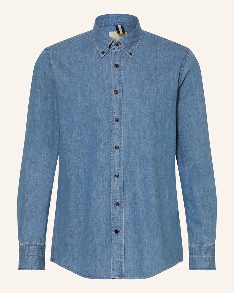 Profuomo Jeanshemd Comfort Fit Blau