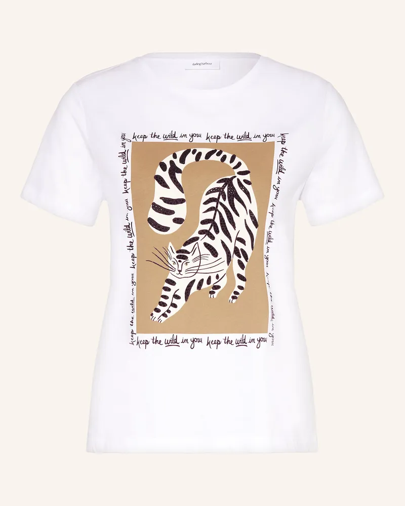 Darling Harbour T-Shirt mit Schmucksteinen Weiss