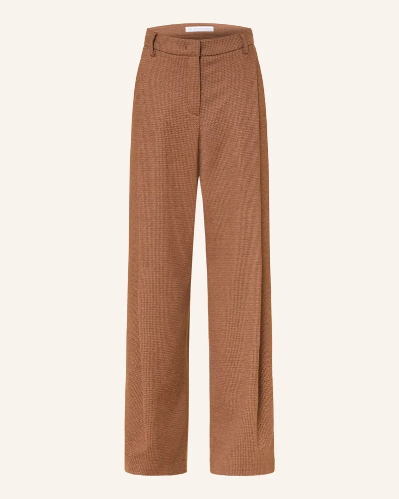 RAFFAELLO ROSSI  Marlenehose Fraya Aus Flanell braun Cognac