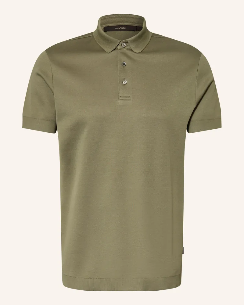 windsor. Jersey-Poloshirt gruen Oliv