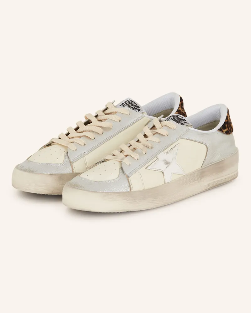 Golden Goose Sneaker Stardan weiss Silber