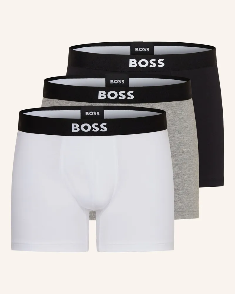 HUGO BOSS 3er-Pack Boxershorts One weiss Schwarz