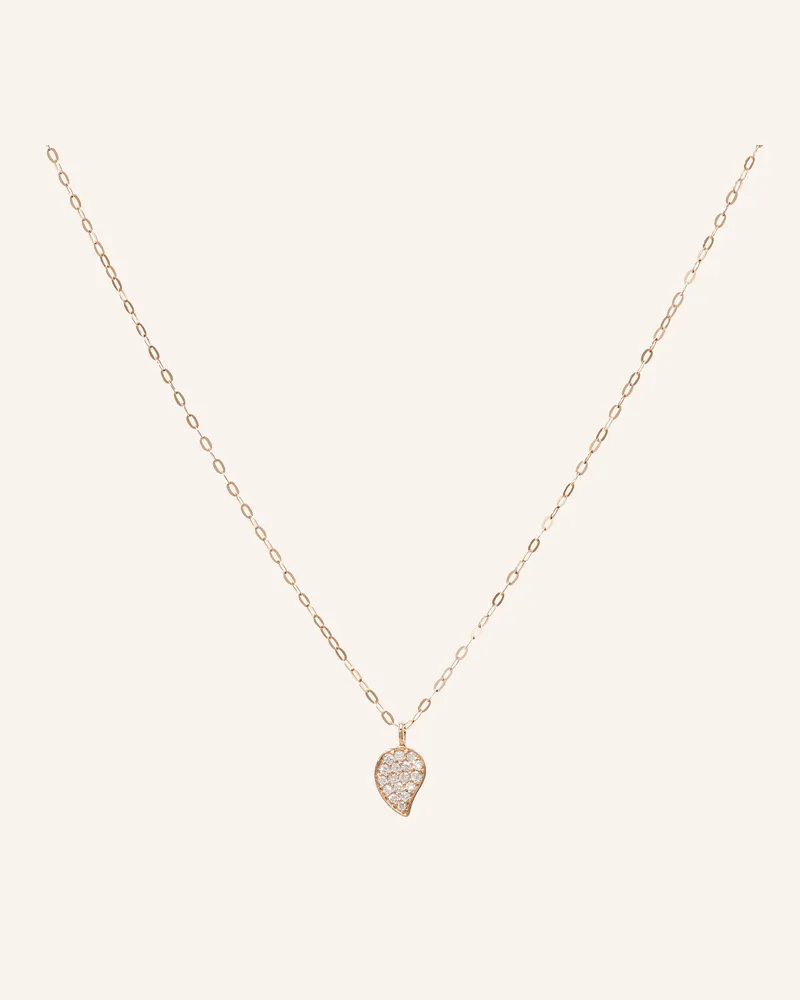 TAMARA COMOLLI Halskette CHAIN SPARKLE DROP DIAMOND PAVÉ, 1,0 MM, 45 CM aus 18 Karat Roségold mit Diamant Pavé Roségold