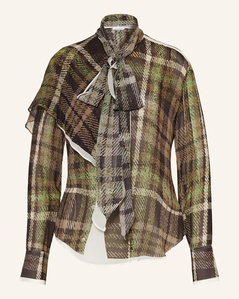 Acne Studios Blusenshirt aus Seide Braun