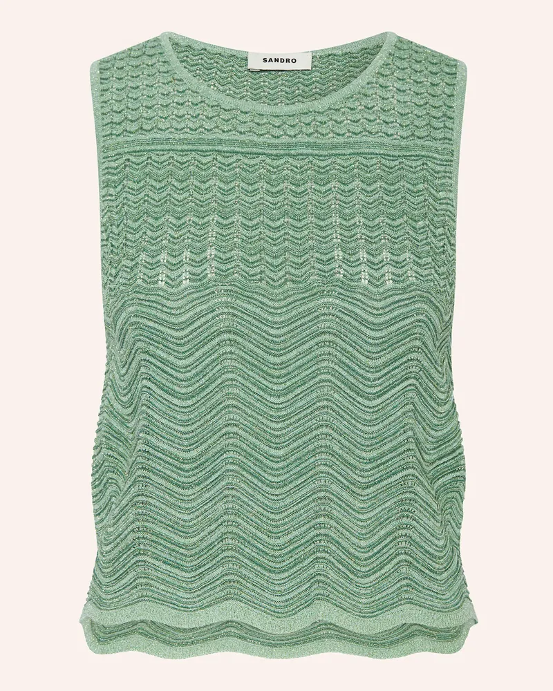 Sandro Stricktop mit Glitzergarn Mint