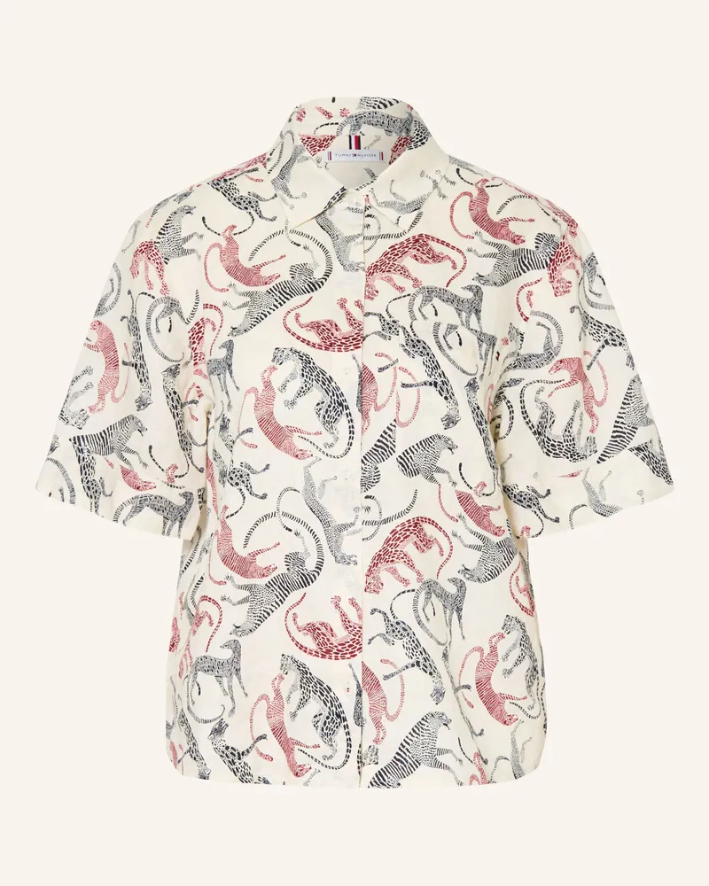 Tommy Hilfiger Hemdbluse Aus Leinen weiss Ecru