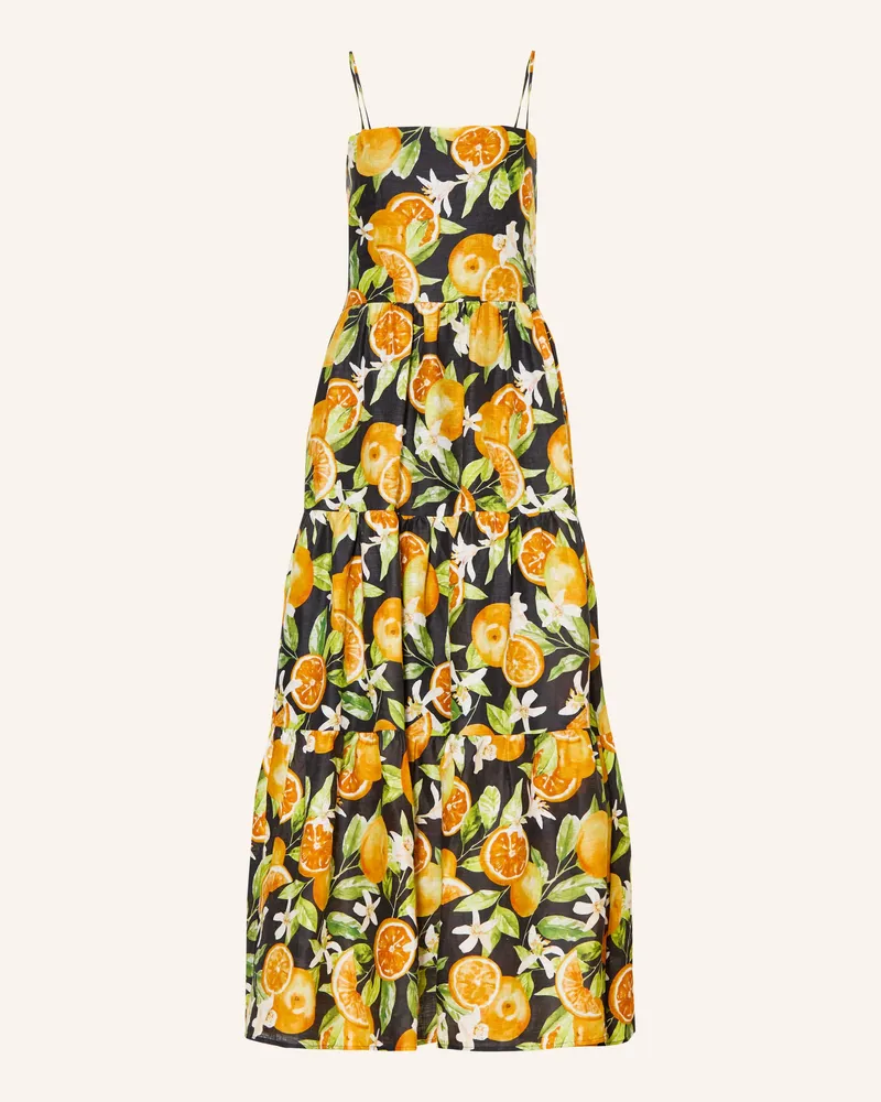 Mrs & HUGS Leinenkleid orange Orange