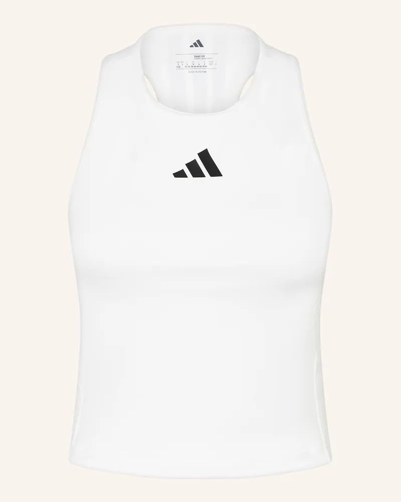 adidas Tanktop Power 3-Stripes weiss Weiss