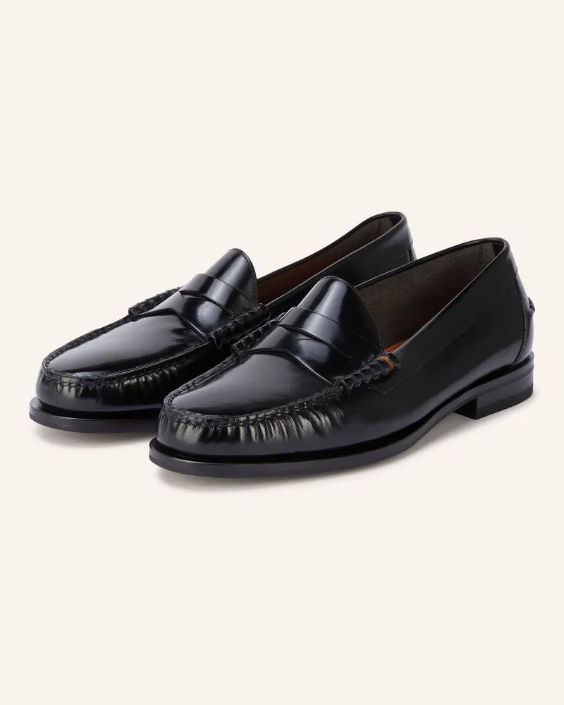 Santoni Penny-Loafer College schwarz Schwarz