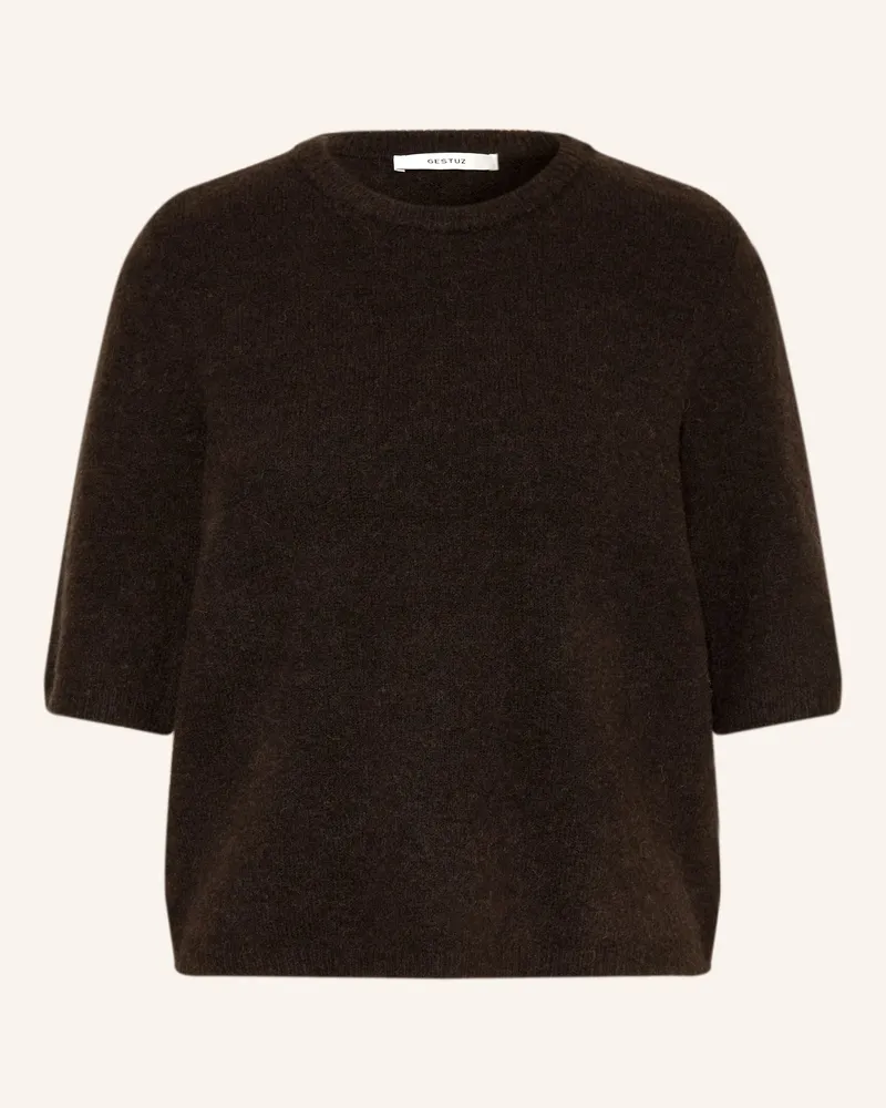 Gestuz Strickshirt Alphagz Mit Alpaka braun Dunkelbraun