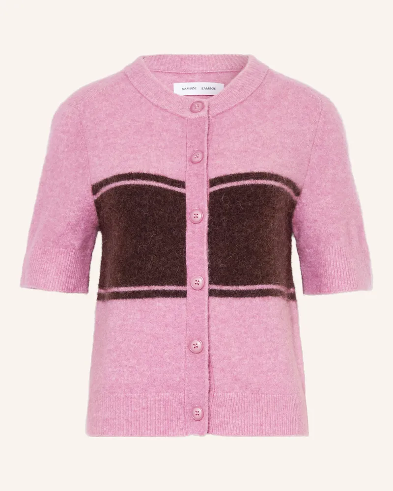 Samsøe & Samsøe Strickjacke SANOURA mit Merinowolle und Alpaka Rosé