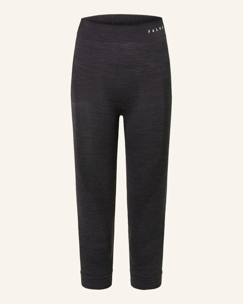 Falke Funktionswäsche-Hose Wool-Tech Mit Verkürzter Beinlänge schwarz Schwarz