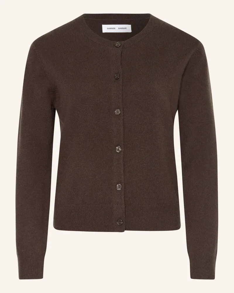 Samsøe & Samsøe Strickjacke Saboston Aus Cashmere braun Dunkelbraun