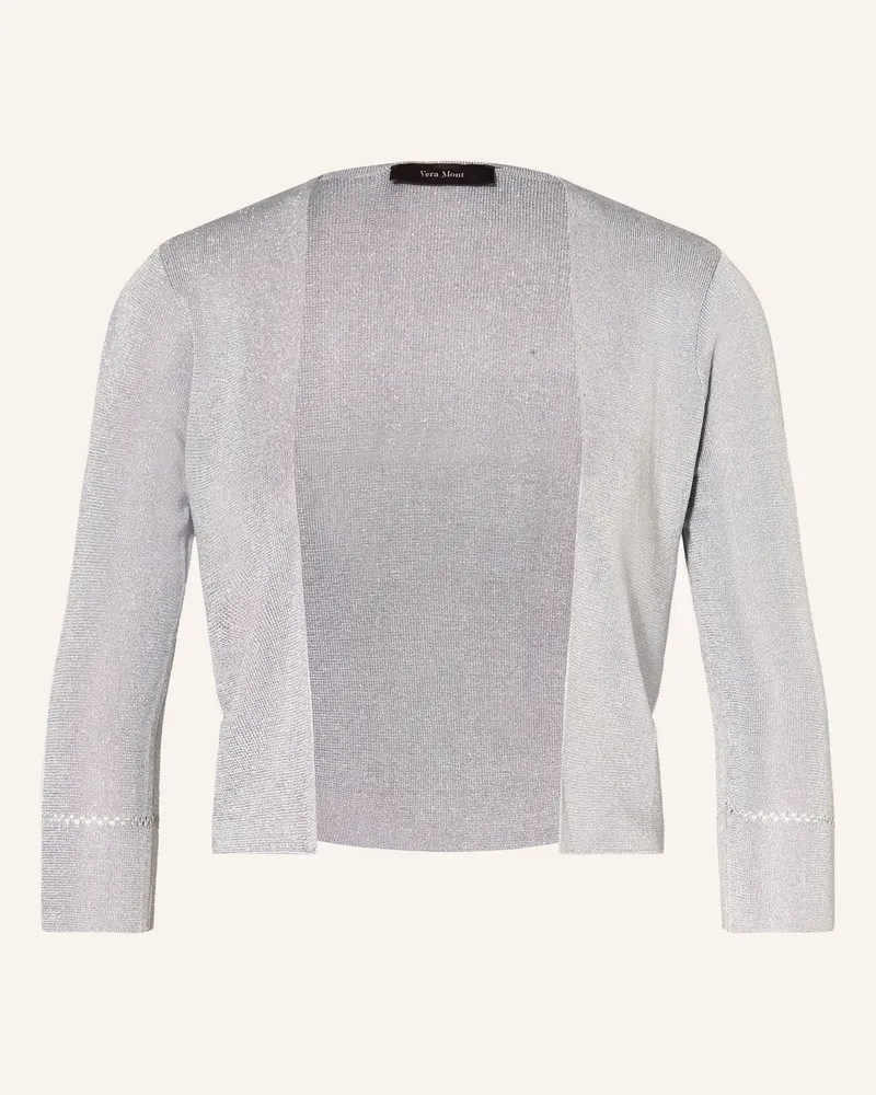 Vera Mont Strick-Bolero Mit 3/4-Arm Und Glitzergarn silber Hellgrau