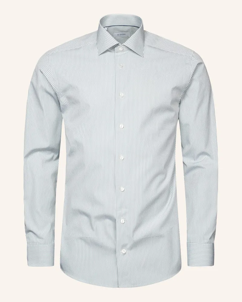 Eton Slim fit Popeline-Hemd Gruen