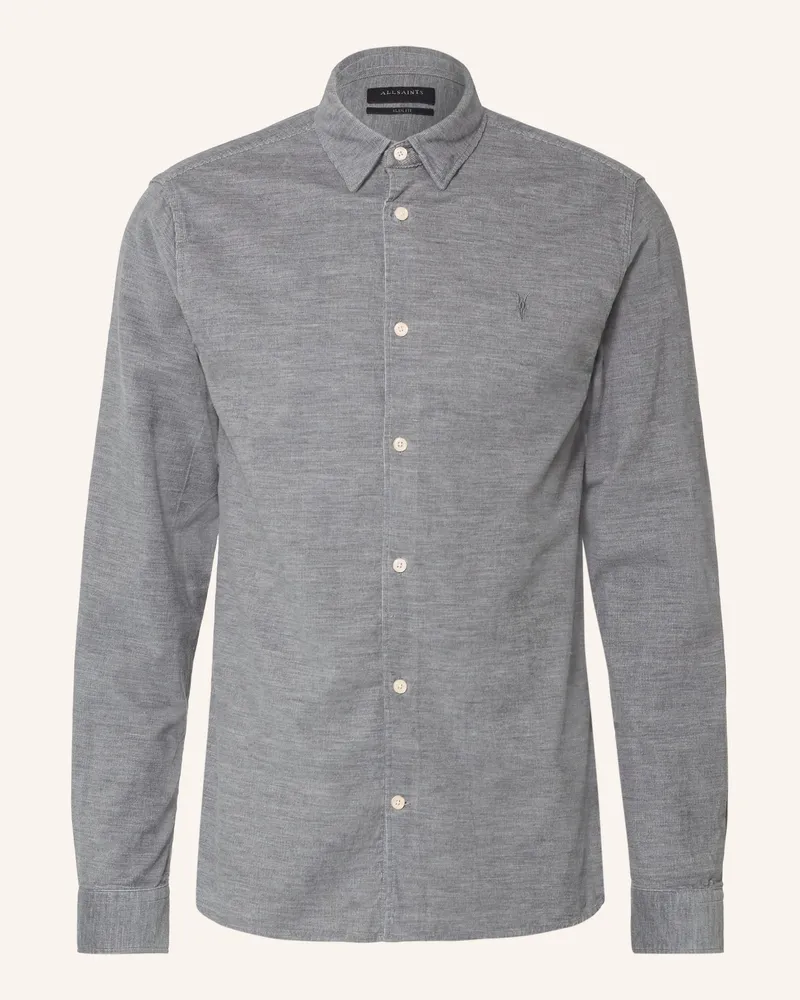 AllSaints Cordhemd Lorella Slim Fit grau Grau