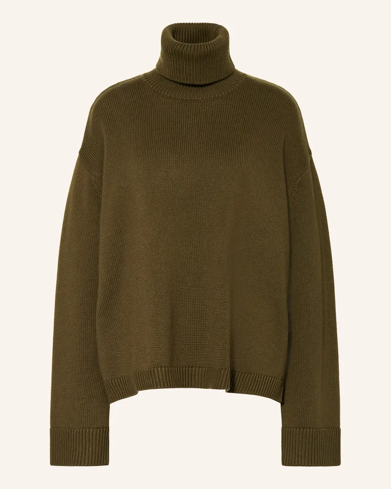 FRANKIE Shop Rollkragenpullover Rhea gruen Oliv