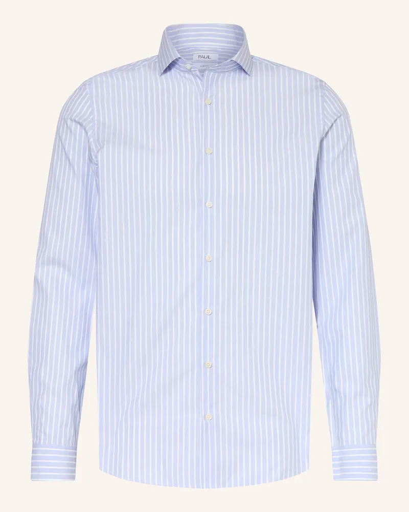 paul Hemd Slim Fit blau Hellblau