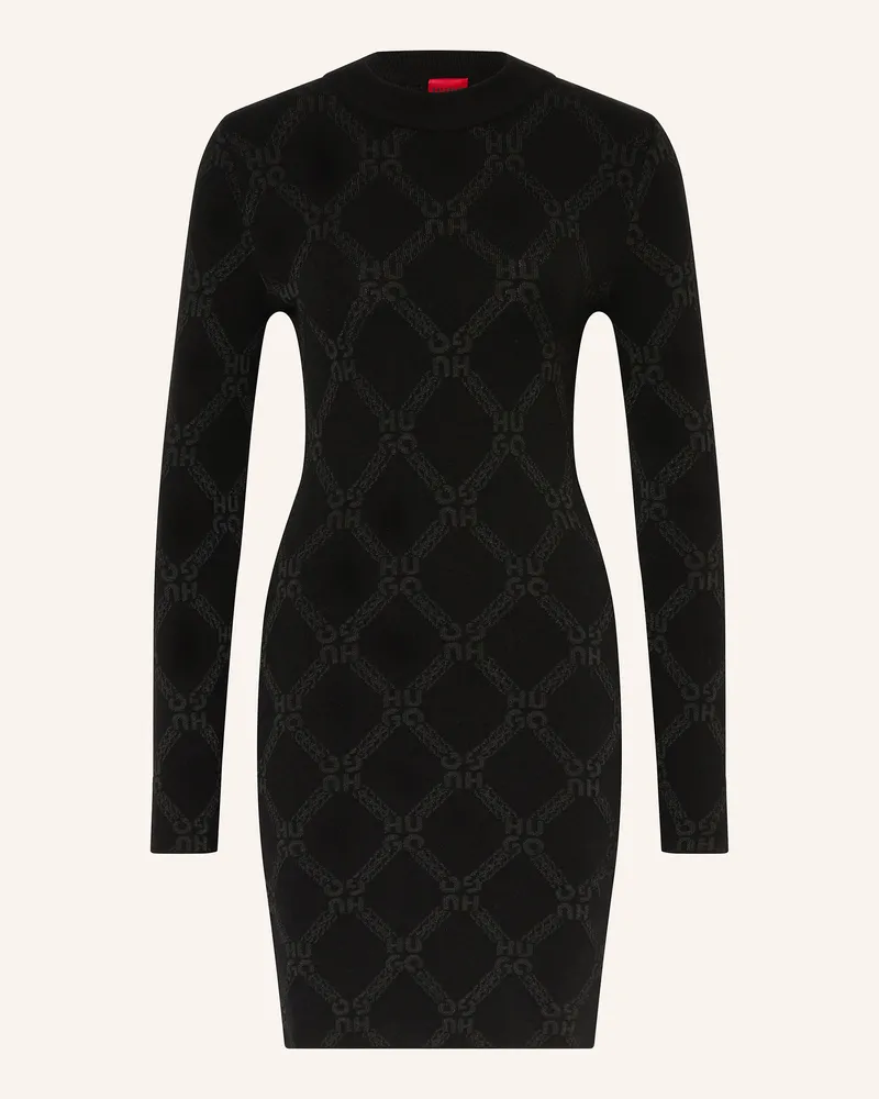 HUGO BOSS Strickkleid SLIPSSE Schwarz