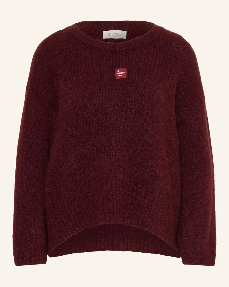 American Vintage Pullover East Mit Alpaka rot Dunkelrot