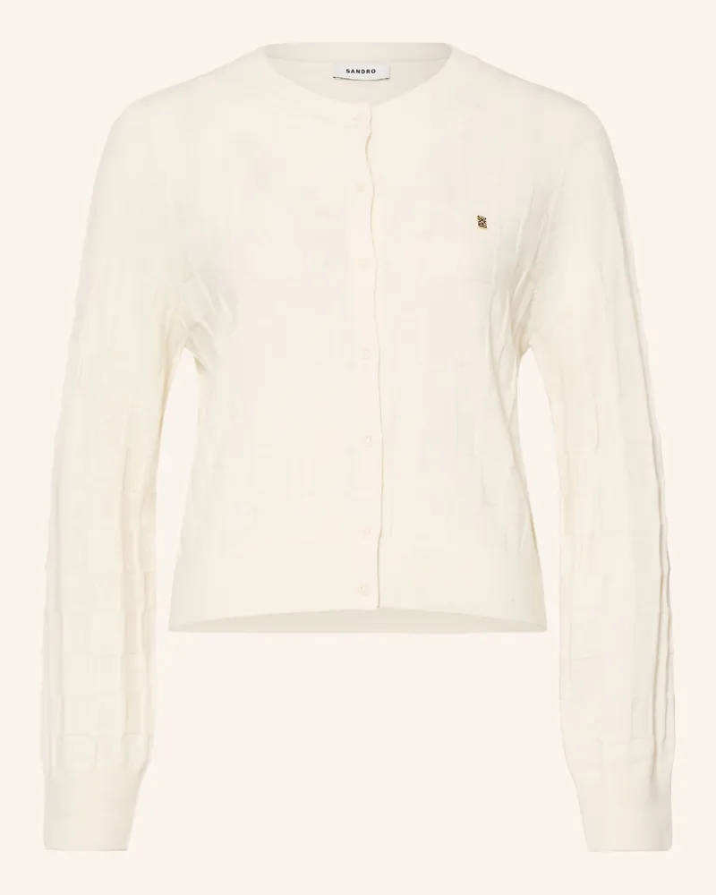 Sandro Strickjacke weiss Ecru