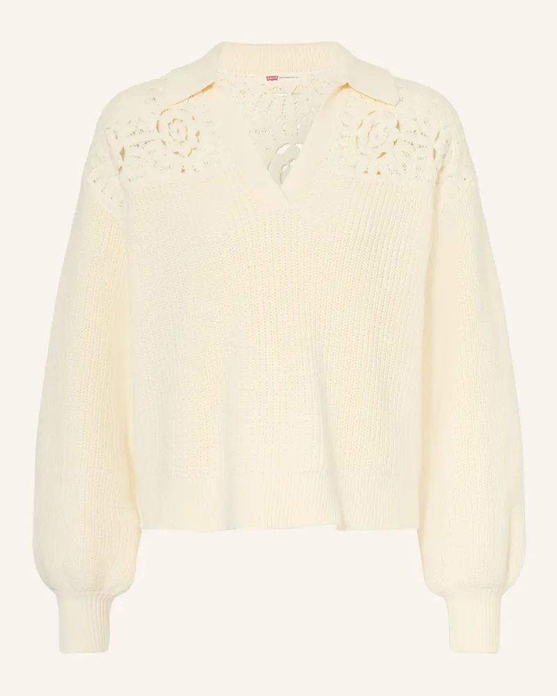 Levi's Levi's® Strick-Poloshirt Bianca weiss Creme