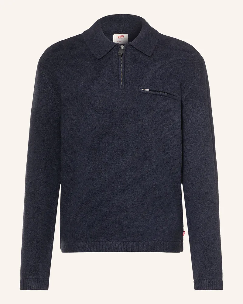 Levi's Levi Strick-Poloshirt Relaxed Fit blau Dunkelblau