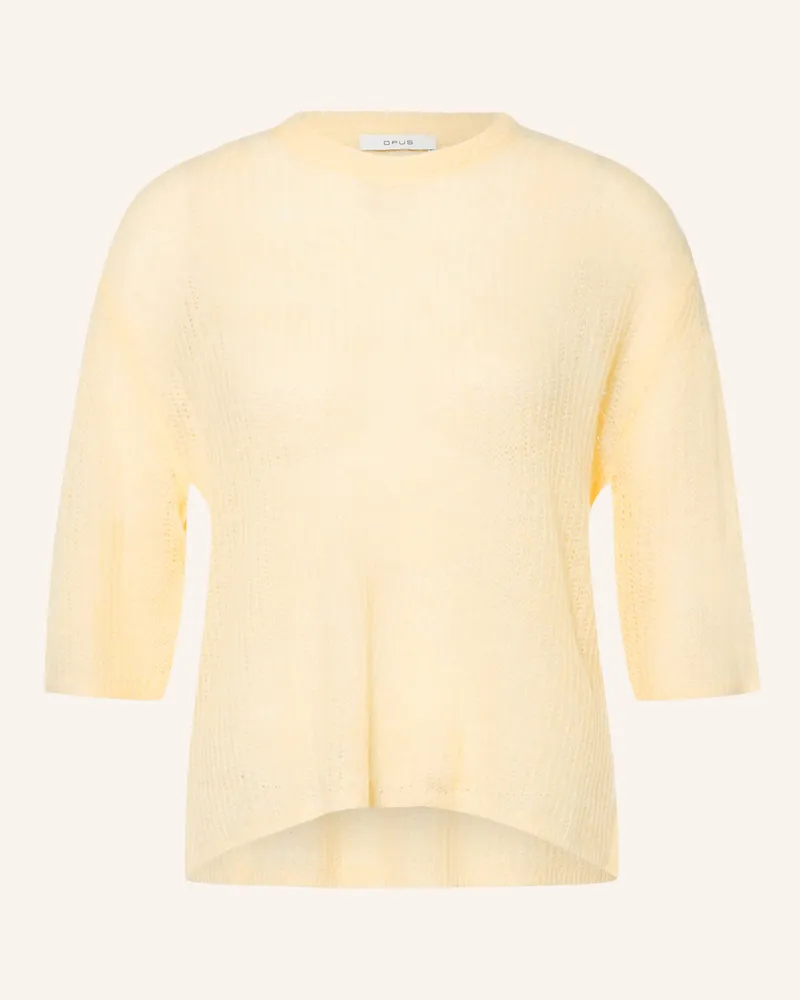 OPUS Pullover Mit 3/4-Arm gold Hellgelb