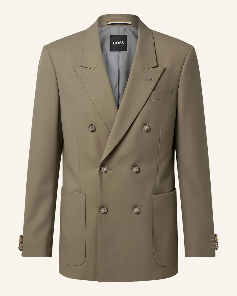 HUGO BOSS Blazer C-CALLUM-DB-PEAK-254 Relaxed Fit Braun