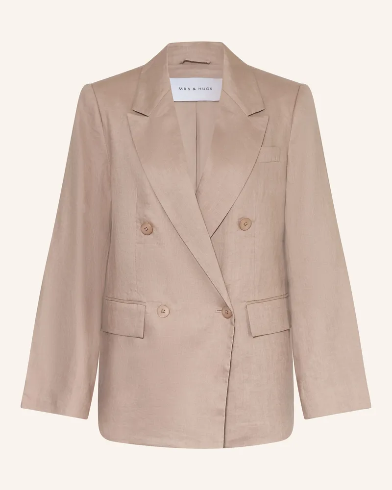 Mrs & HUGS Leinenblazer Taupe