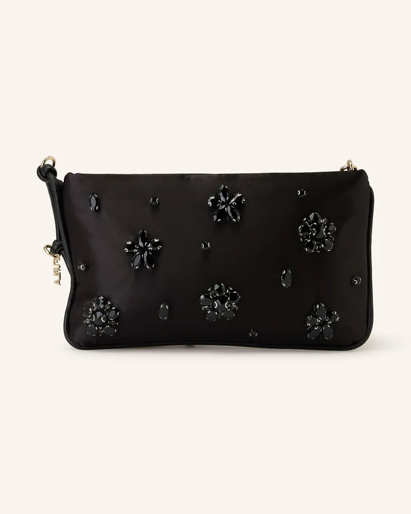 Furla Handtasche mit Schmucksteinen Schwarz