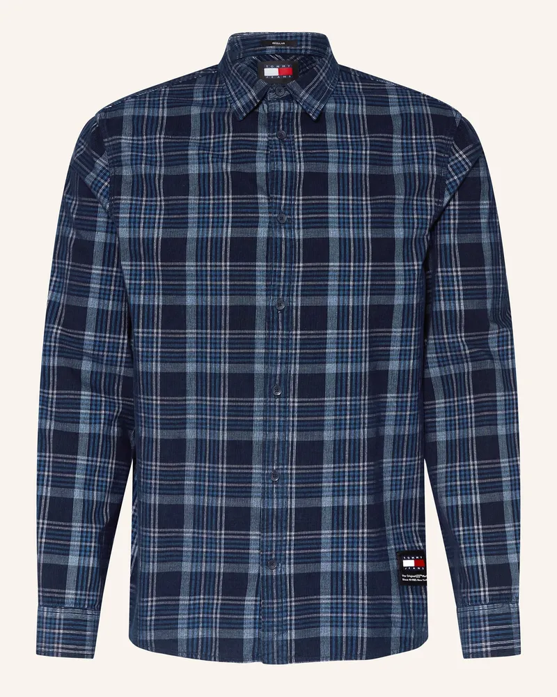 Tommy Hilfiger Cordhemd Regular Fit Dunkelblau