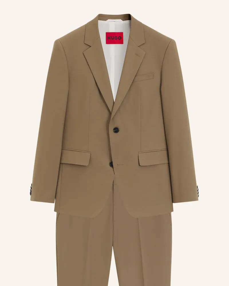 HUGO BOSS Business Anzug Henry-getlin253x Slim Fit beige Beige