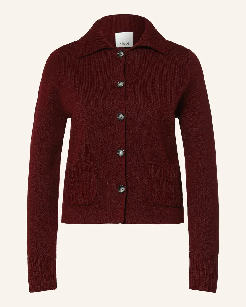 ALLUDE Strickjacke Mit Cashmere rot Dunkelrot
