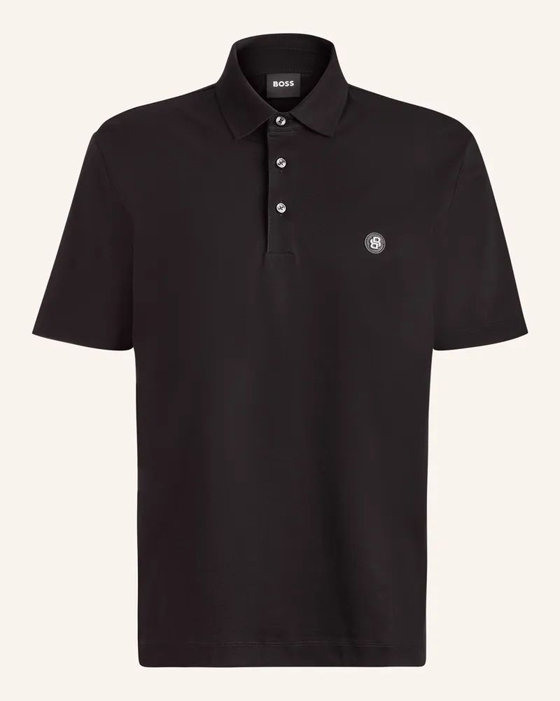 HUGO BOSS Jersey-Poloshirt Parris schwarz Schwarz