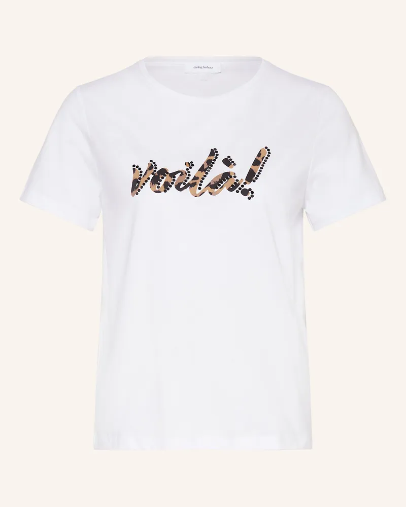 Darling Harbour T-Shirt mit Schmucksteinen White