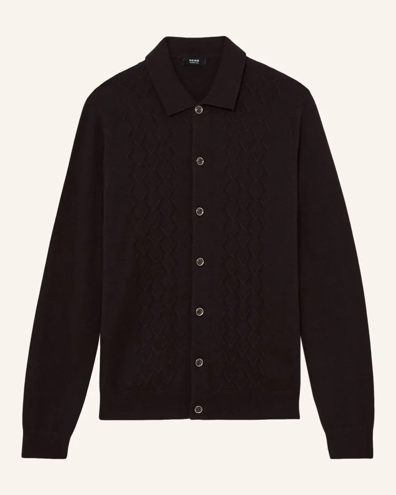 Reiss Strickjacke GIDEON Dunkelbraun