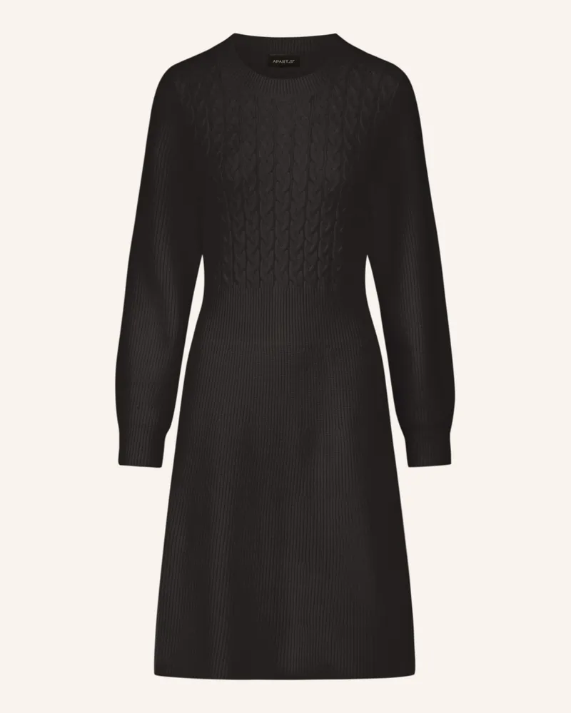 Apart Strickkleid Schwarz