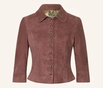 Trachten-Lederjacke Florentine Mit 3/4-Arm rot