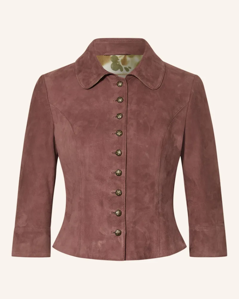 Meindl Trachten-Lederjacke Florentine Mit 3/4-Arm rot Rot