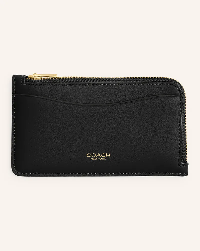 Coach Kartenetui New York schwarz Schwarz