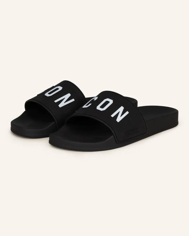 Dsquared2 Pantoletten ICON Schwarz