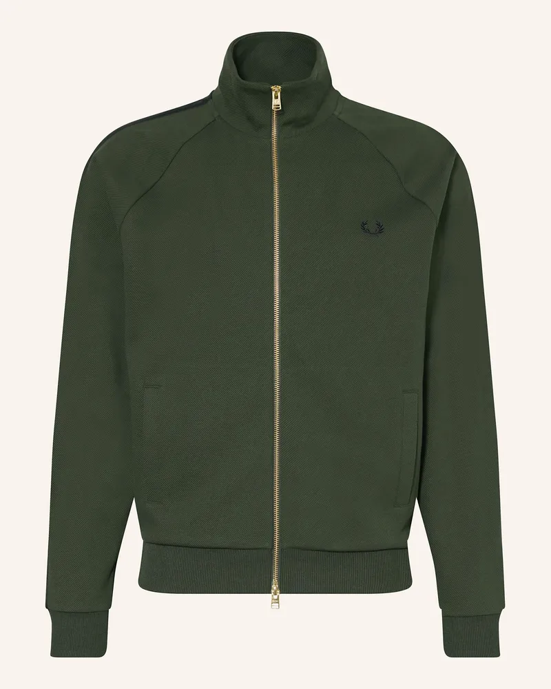 Fred Perry Trainingsjacke Mit Galonstreifen gruen Dunkelgrün