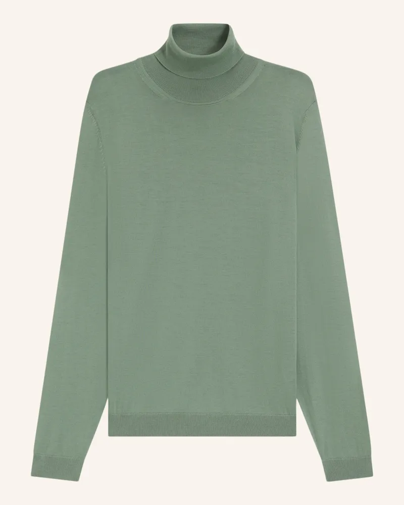 HUGO BOSS Pullover MUSSO-P Slim Fit Hellgrün