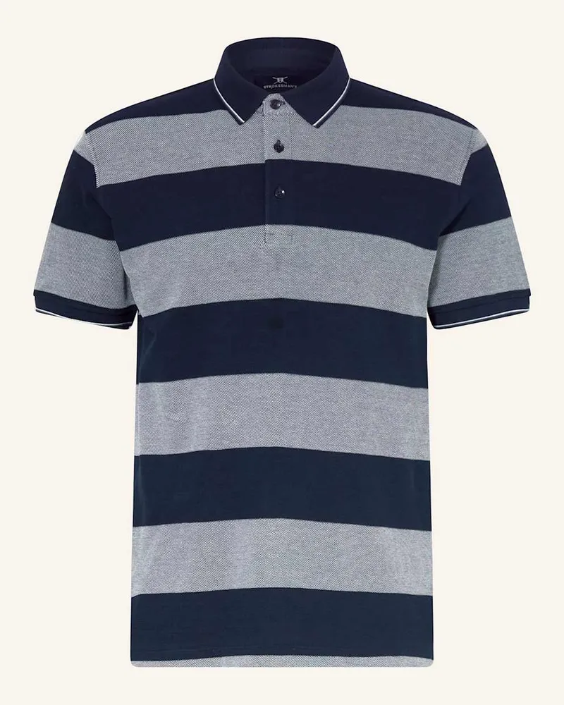 Strokesman's Piqué-Poloshirt Grau
