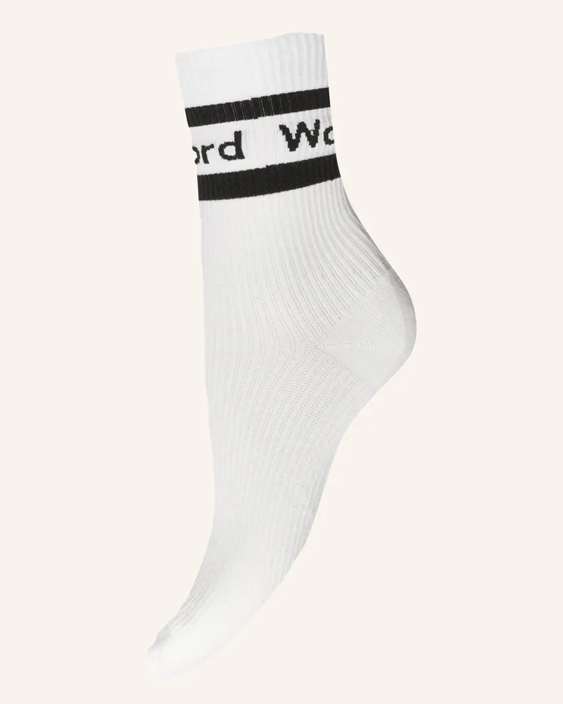 Wolford Socken LOGO RIB SOCKS Weiss