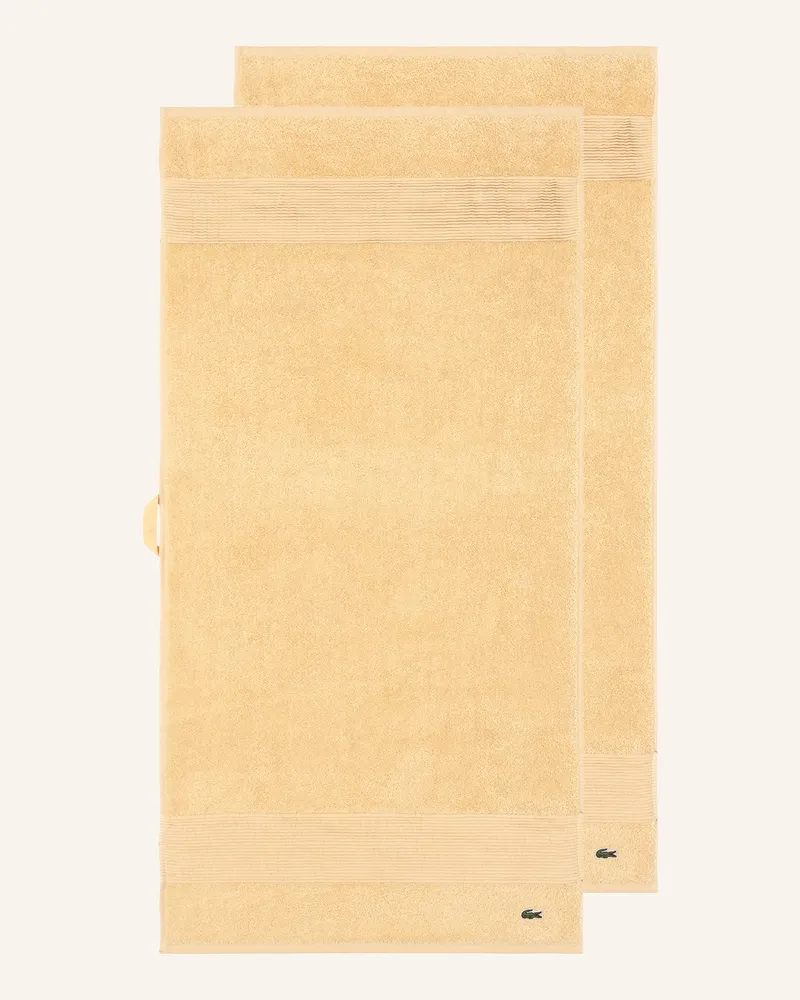 Lacoste Handtuch 2er Set LLECROCO Beige