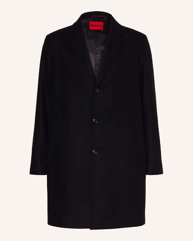HUGO BOSS Wollmantel Malte schwarz Schwarz