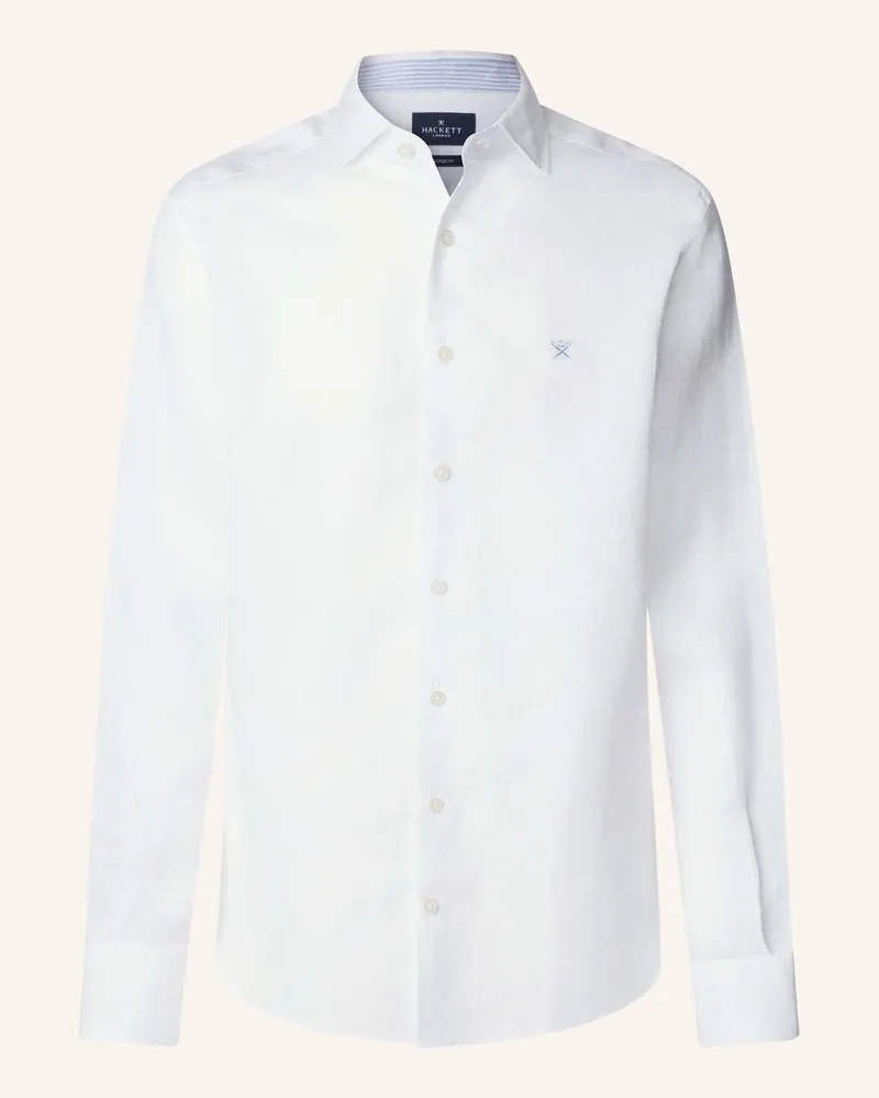 Hackett Freizeithemd YARN DYE LINEN Weiss