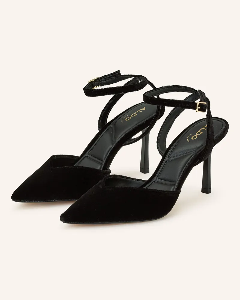 ALDO Slingpumps CAROLLING aus Samt Schwarz